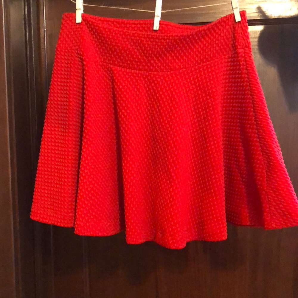 Urban Outfitters Red Textures Mini Skirt